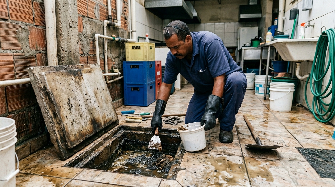 Esvaziamento de Caixa de Gordura em Indaiatuba‑SP